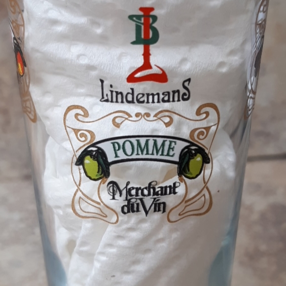 Tall beer Glass LINDEMANS Gold Rim Barware - Picture 4 of 8